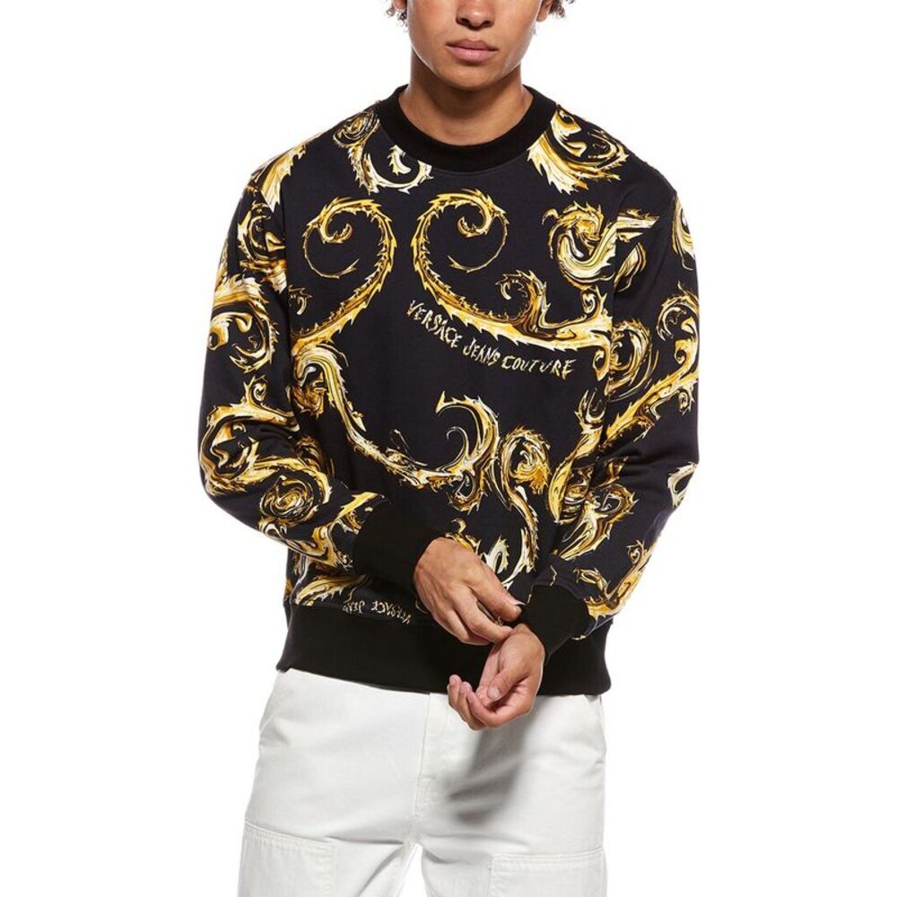 Versace Jeans Couture Mens Crewneck Sweatshirt, Black